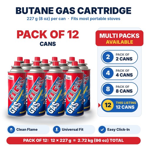 Butane gas canisters - gas,