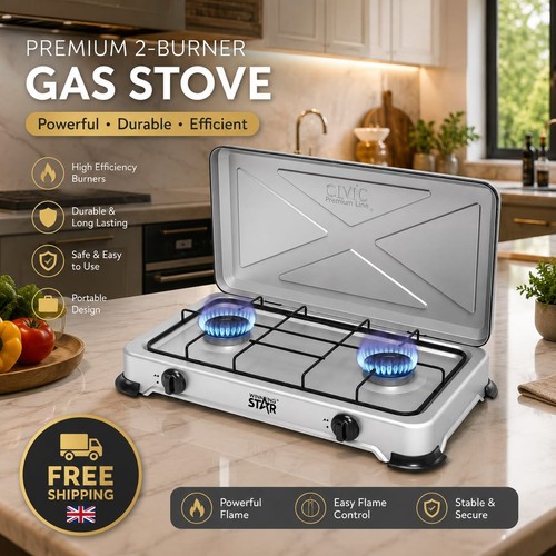 Portable double burner gas - double,