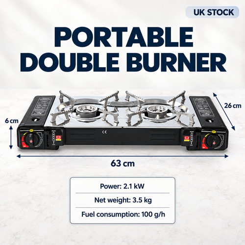Portable double burner butane - burner,