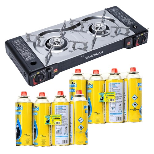 Portable double burner gas - portable,