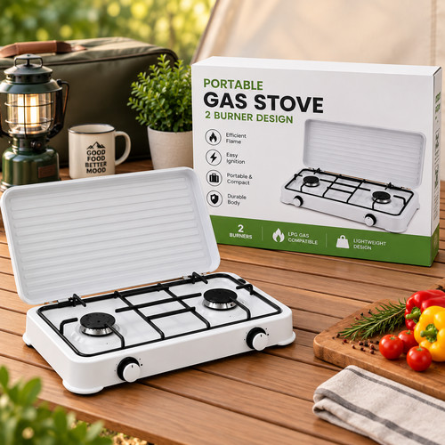 Portable double burner gas - portable,
