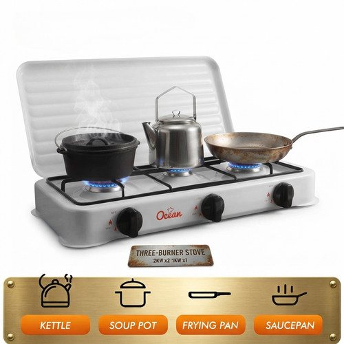 Portable gas stove burner - gas,