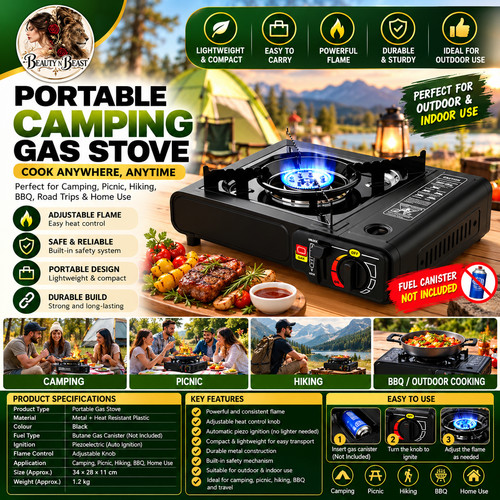 Portable camping gas stove - portable,
